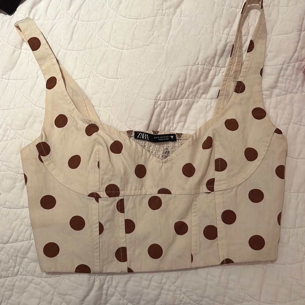 Polka dot crop top